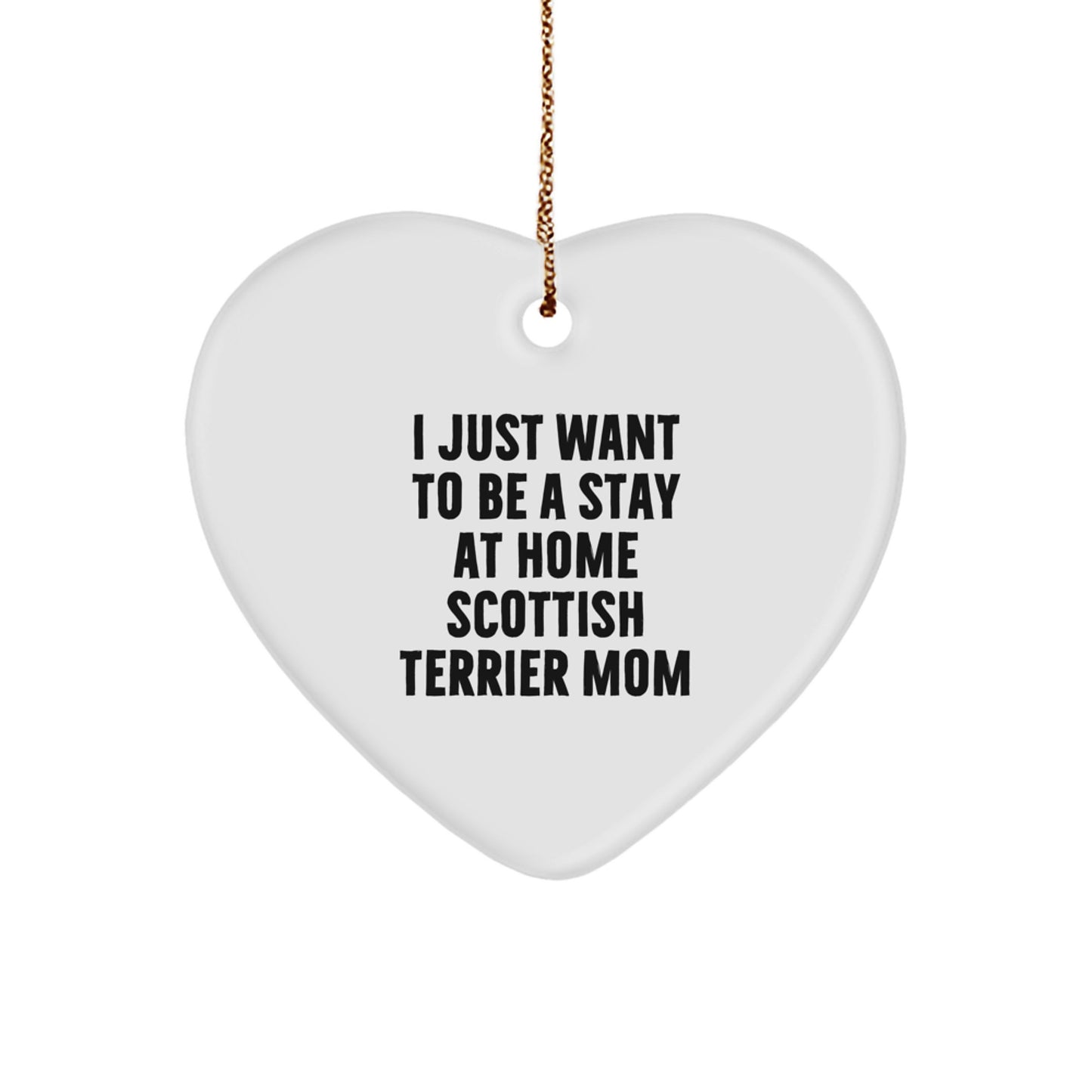 Funny Scottish Terrier Dog Mom Heart Ornament Gifts from Family for Christmas Unique - Image 1