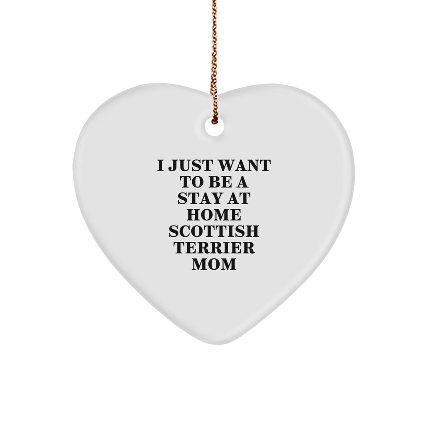 Funny Scottish Terrier Dog Heart Ornament Gifts from Friends for Scottish Terrier Mom Christmas Unique - Image 1