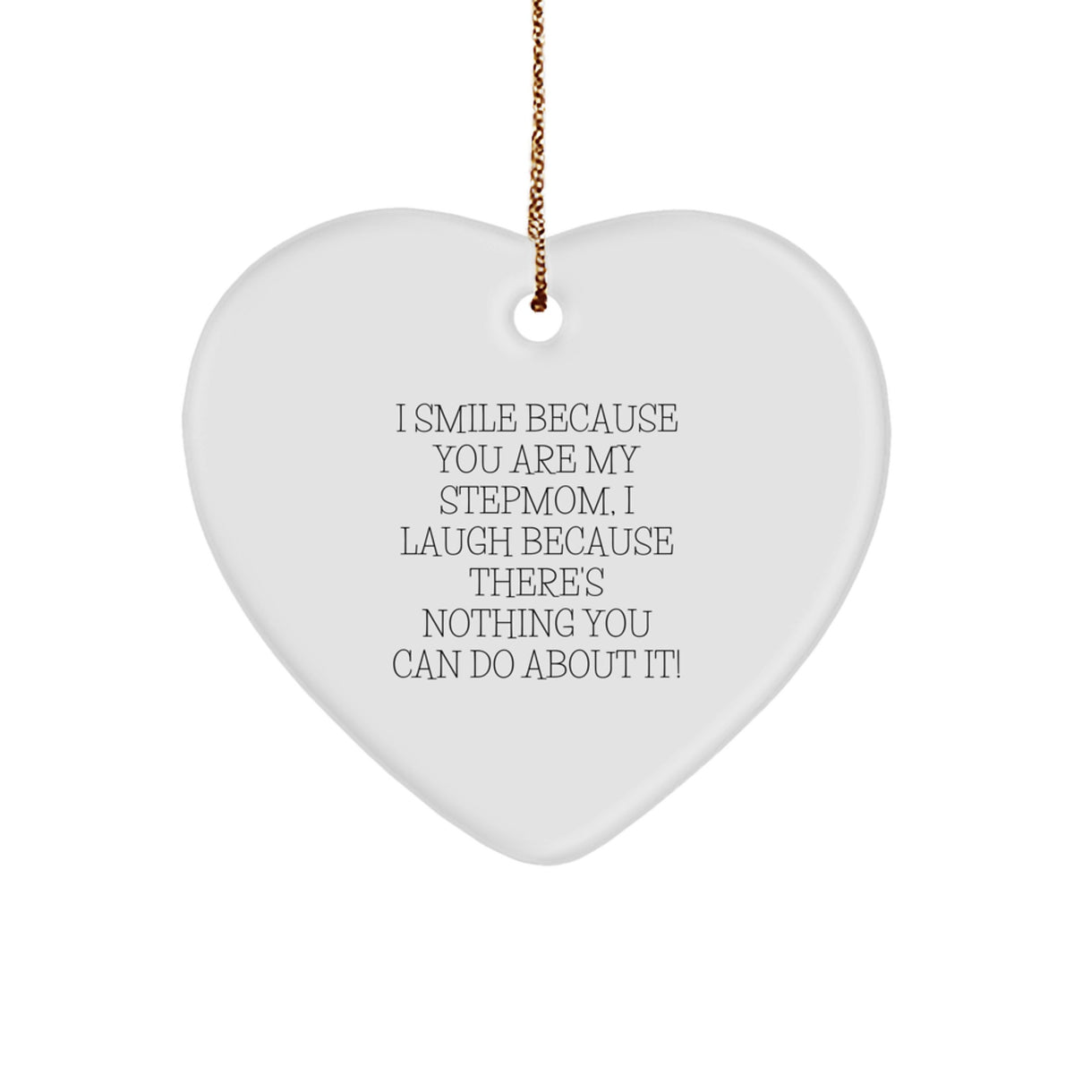 Funny Stepmom Gifts, Heart Ornament for Stepmom, Christmas Unique Stepmom Heart Ornament for Family - Image 1