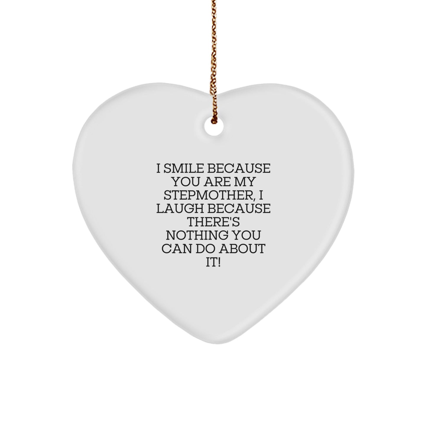 Funny Stepmother Heart Ornament Gifts from Family for Stepmother, Heartfelt Christmas Unique Stepmother Gifts - Image 1