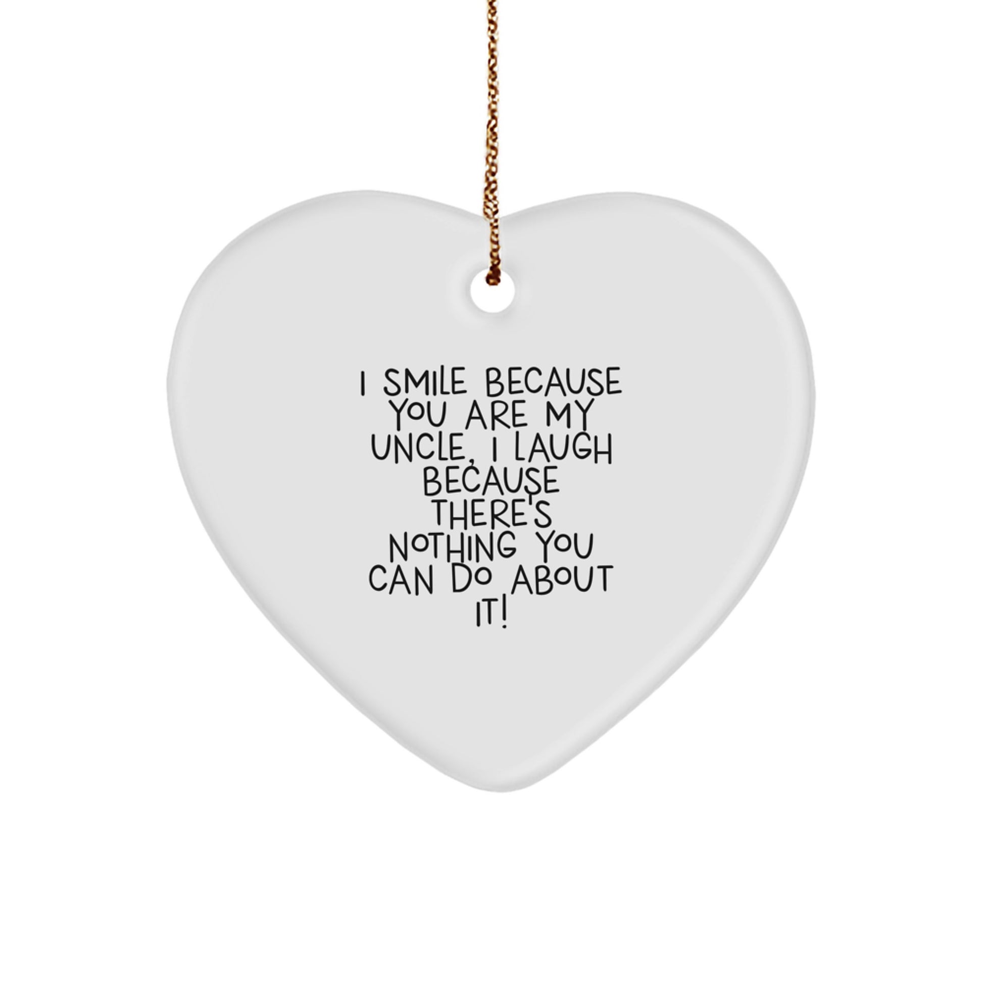 Uncle Heart Ornament Gifts from Men to Uncle, Funny Quote, Christmas Unique Gifts - Image 1