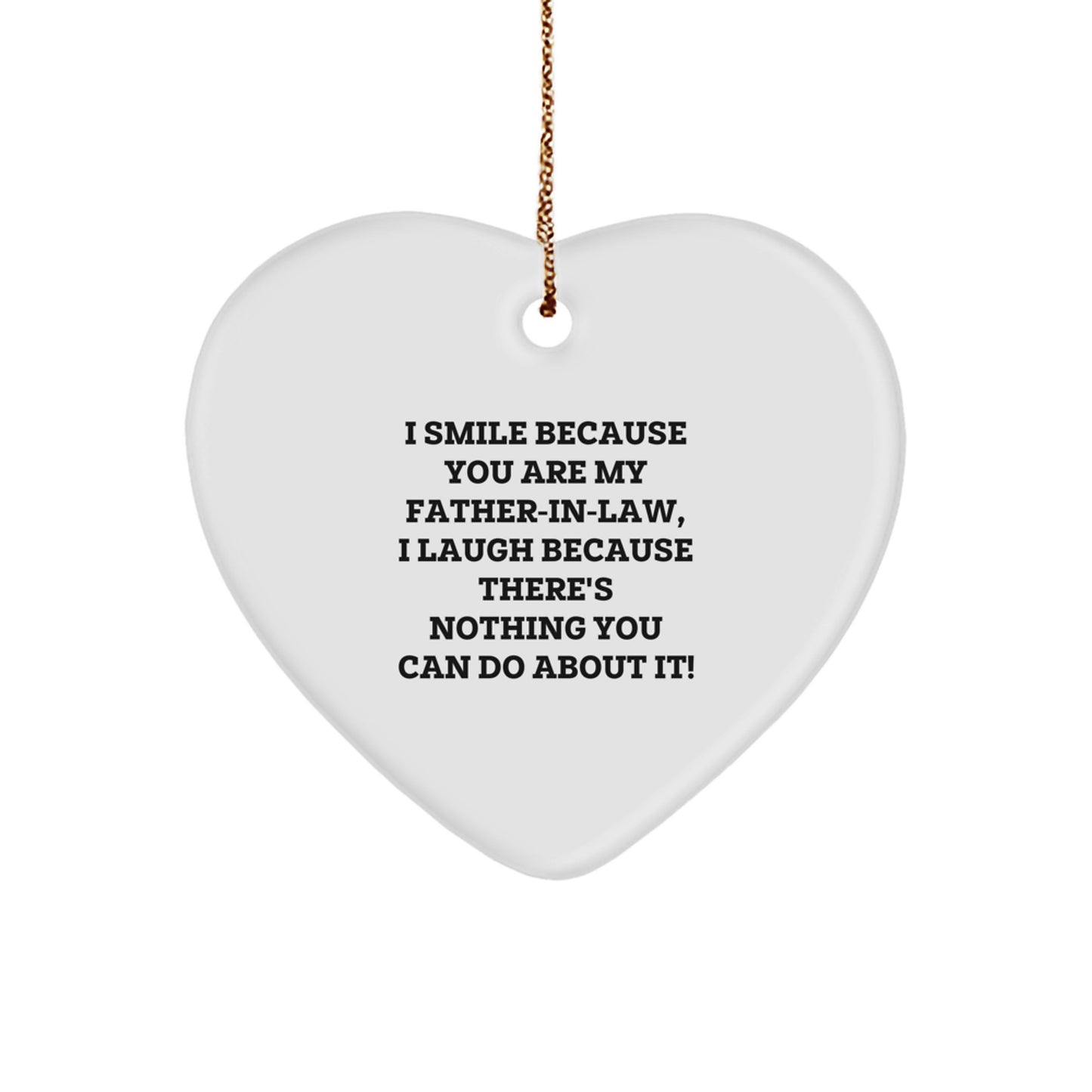 Funny Father-in-law Heart Ornament Gifts for Men Dad Christmas Unique - Image 1