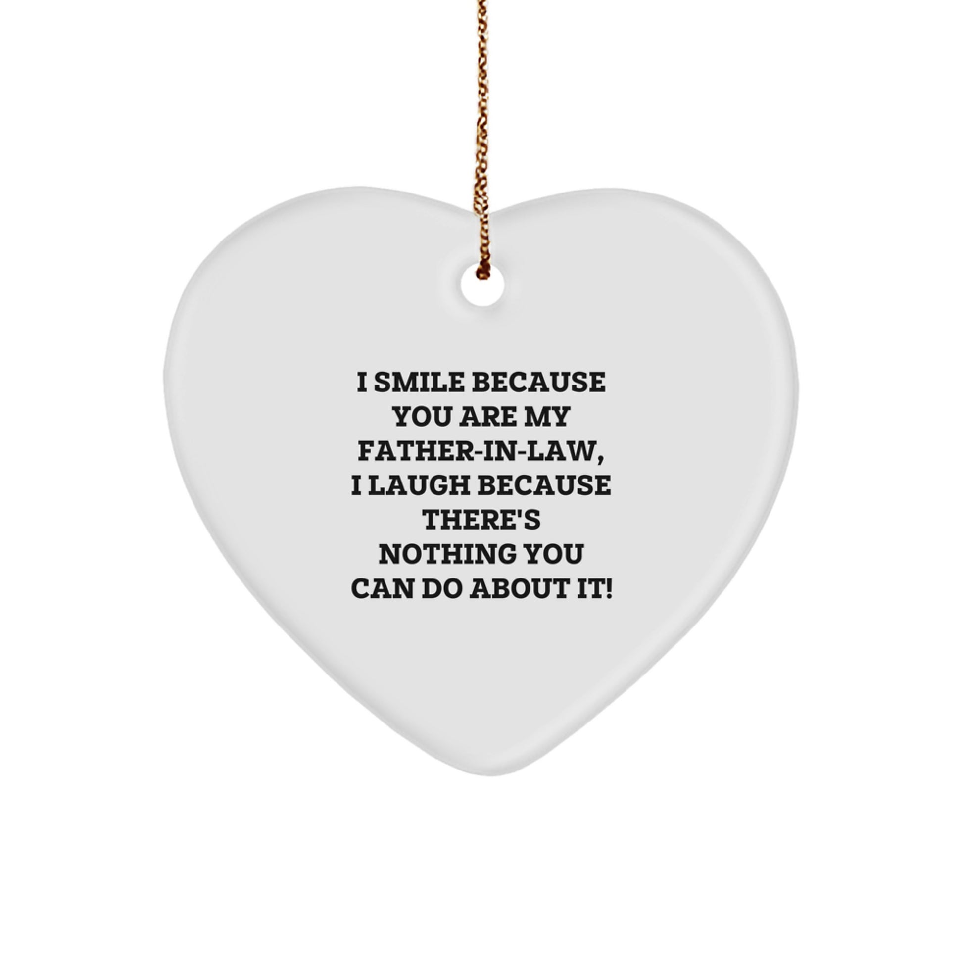 Funny Father-in-law Heart Ornament Gifts for Men Dad Christmas Unique - Image 1