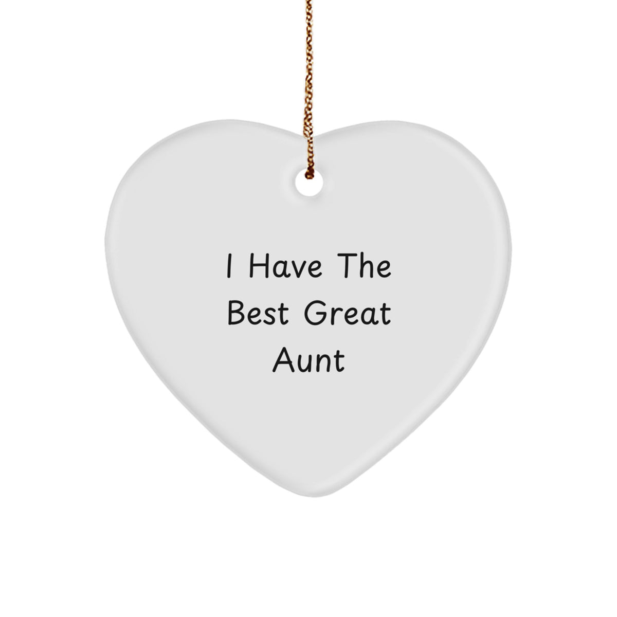 Funny Aunt Gifts from Men to Women - I Have The Best Great Aunt Heart Ornament for Christmas Unique Gifts - Image 1