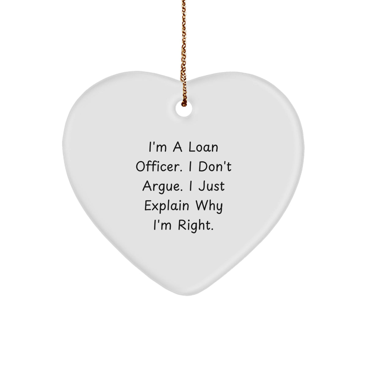 Loan Officer Heart Ornament Idea for Coworkers Christmas Gift - Image 1