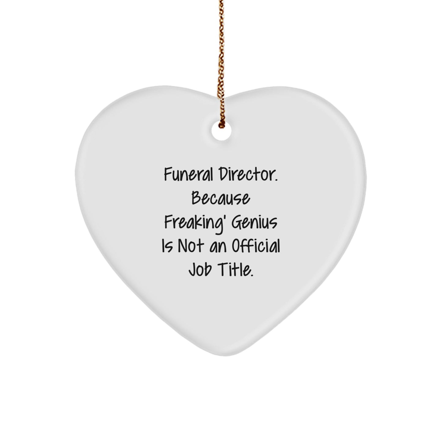 Funny Funeral Director Gifts from Men, Unique Heart Ornament for Funeral Directors, Christmas Unique Gifts for Men - Image 1