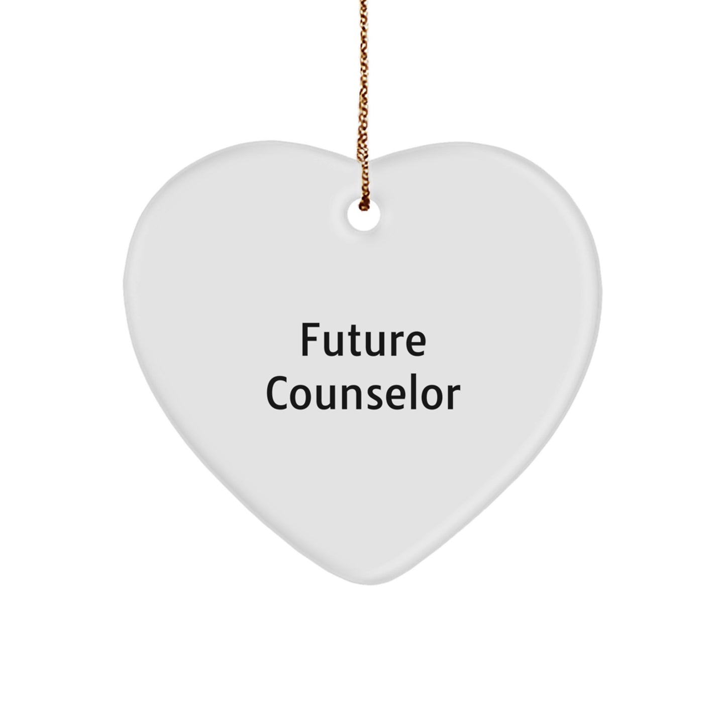 Funny Counselor Gifts from Friends, Heart Shaped Ornament for Future Counselor at Christmas Time - Image 1
