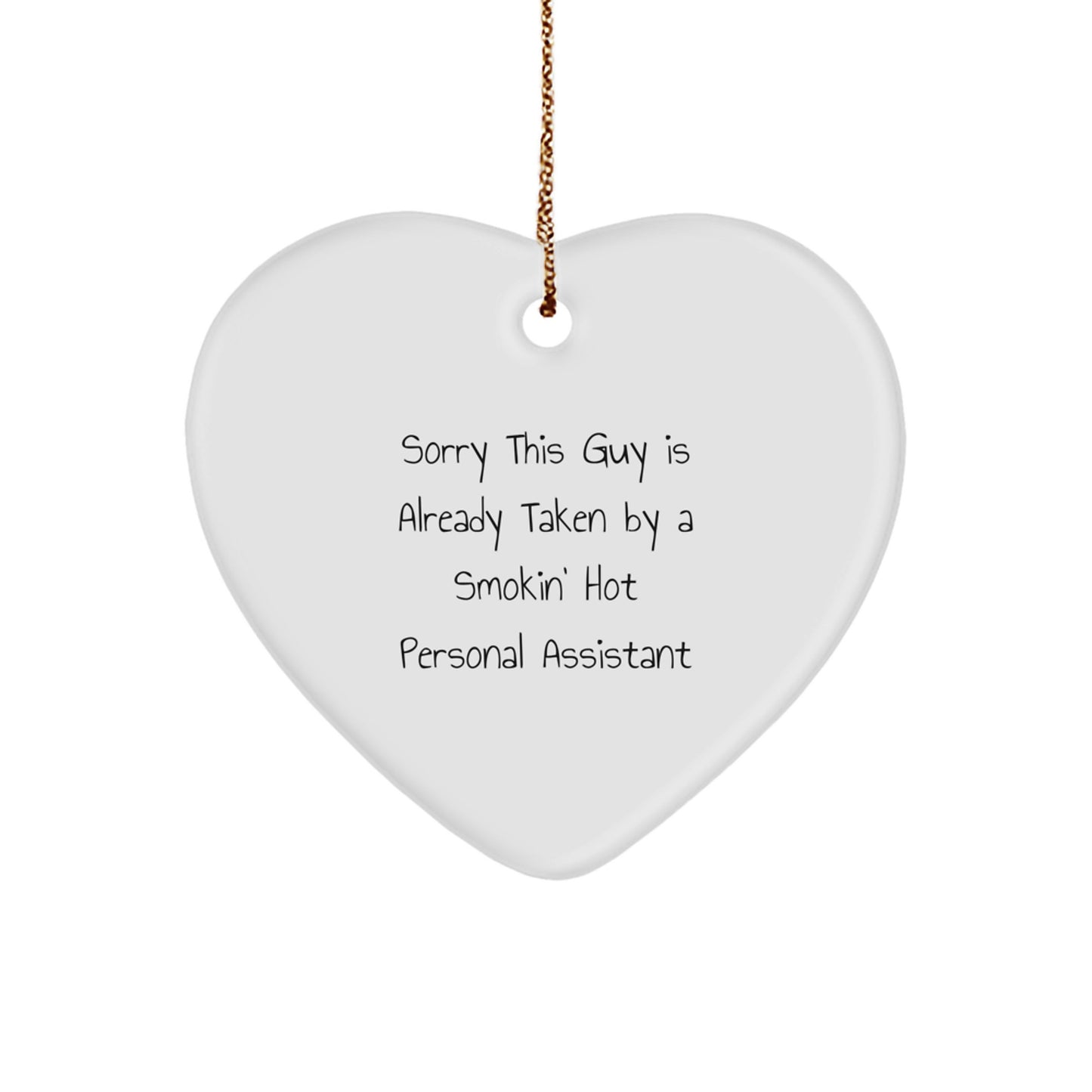 Funny Personal Assistant Heart Ornament Gifts from Men to Women - Christmas Unique Gifts for Personal Assistant Friends - Image 1