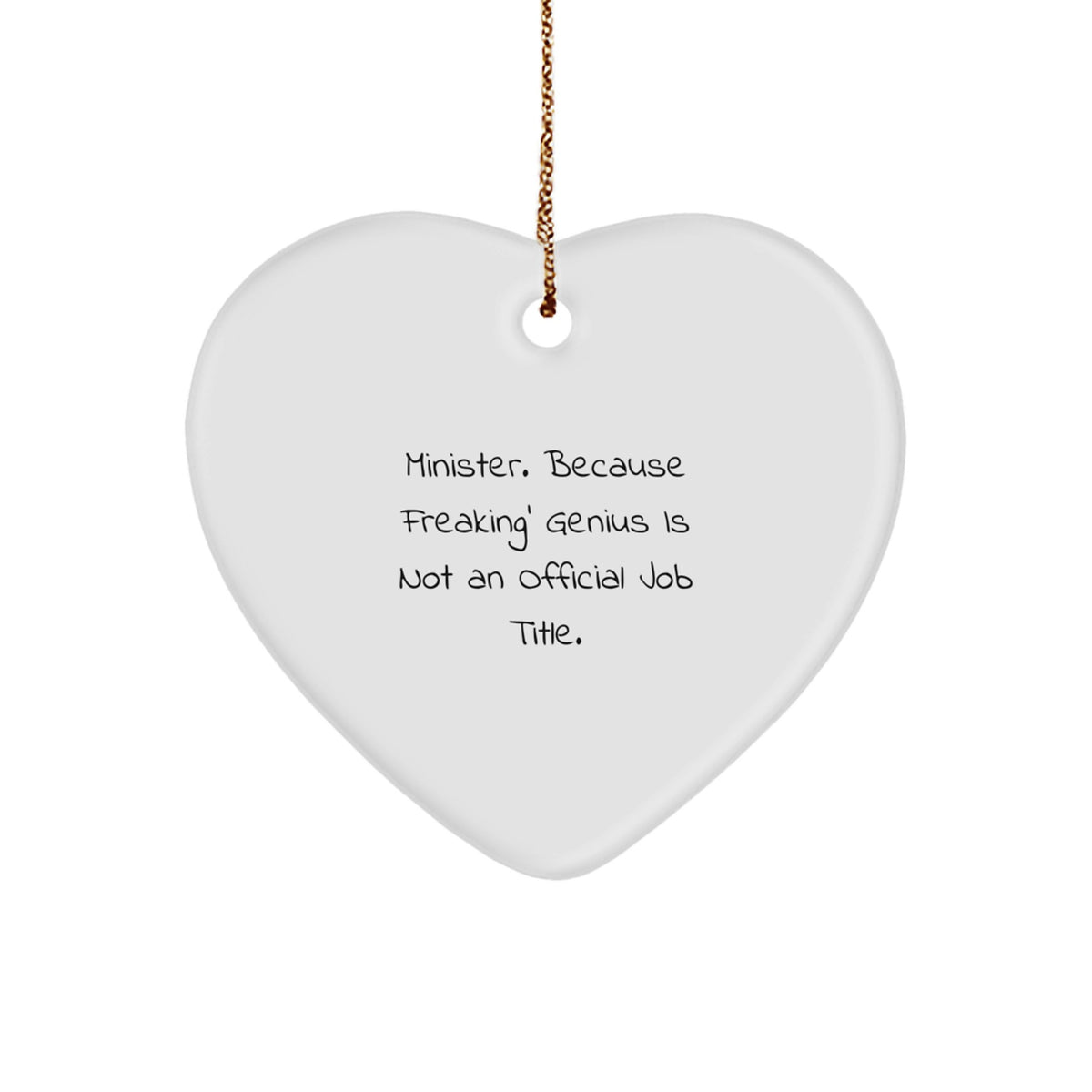 Minister Keepsake Christmas Ornament for Him Gift - Image 1