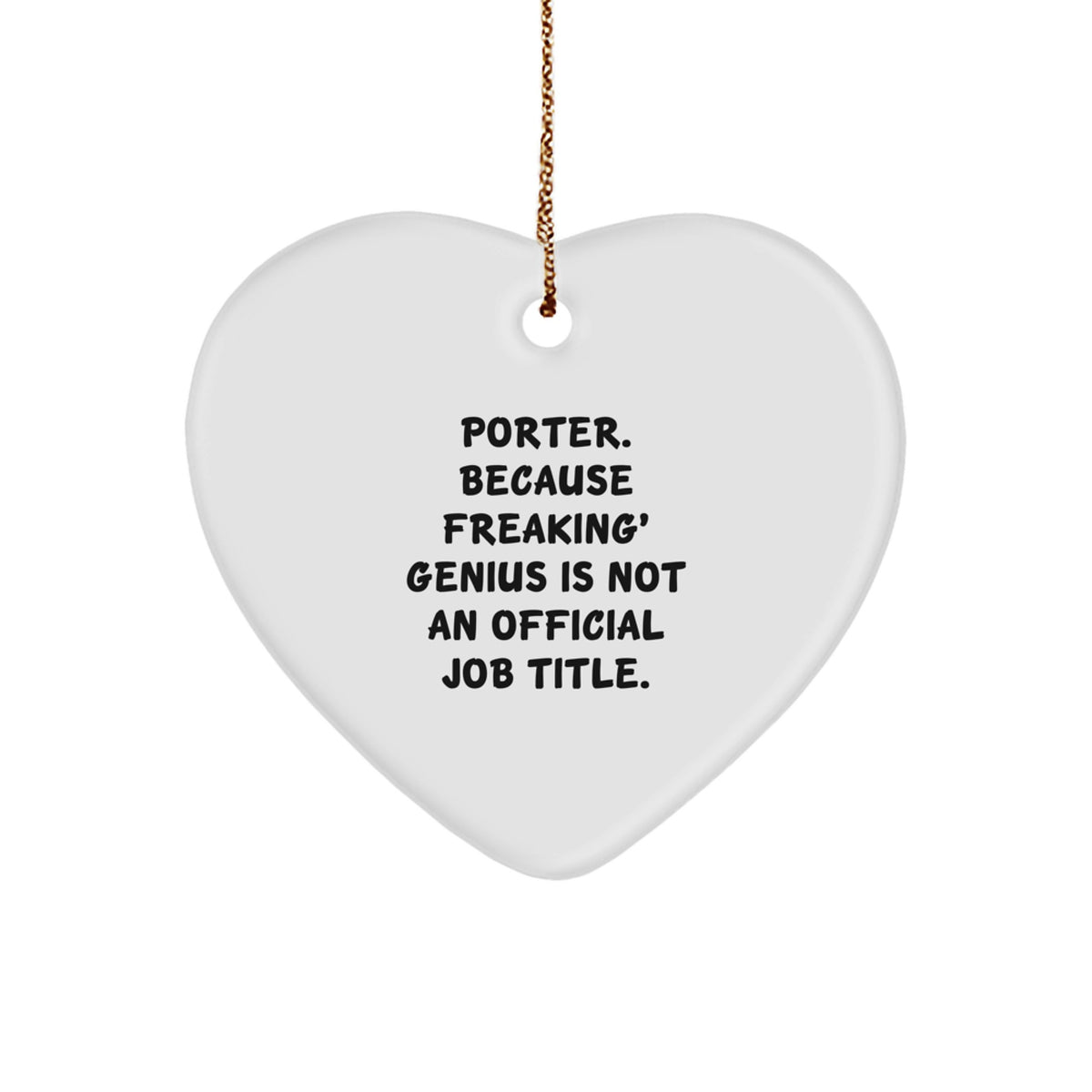 Christmas Ornament Gift for Kids - Porter Heart Ornament, Favorite - Image 1