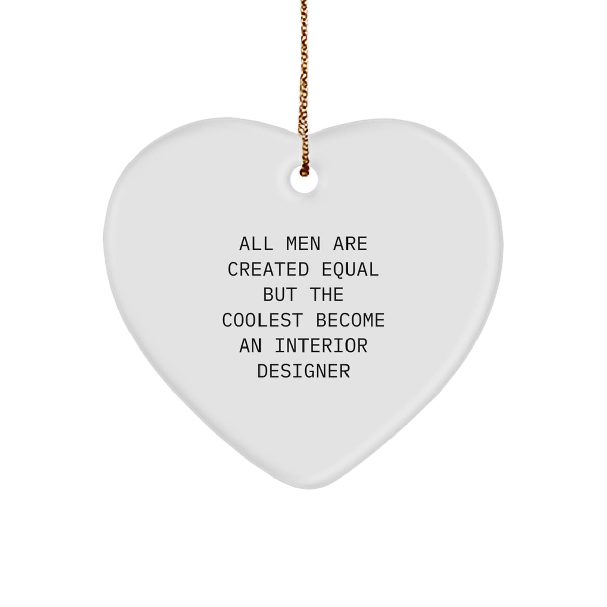 Interior Designer Christmas Ornament Heart for Him Keepsake Gift - Image 1