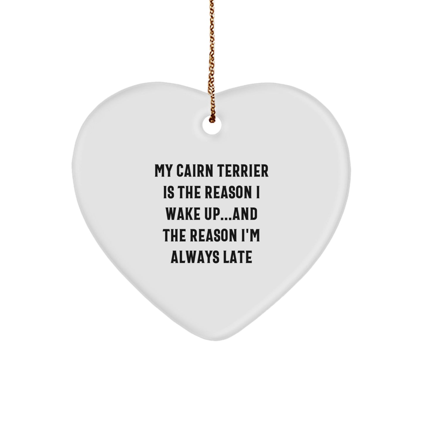 Funny Cairn Terrier Dog Gifts, Heart Ornament from Gifts for Cairn Terrier Dog Lovers, Men, Women, Friends Christmas Unique Presents - Image 1