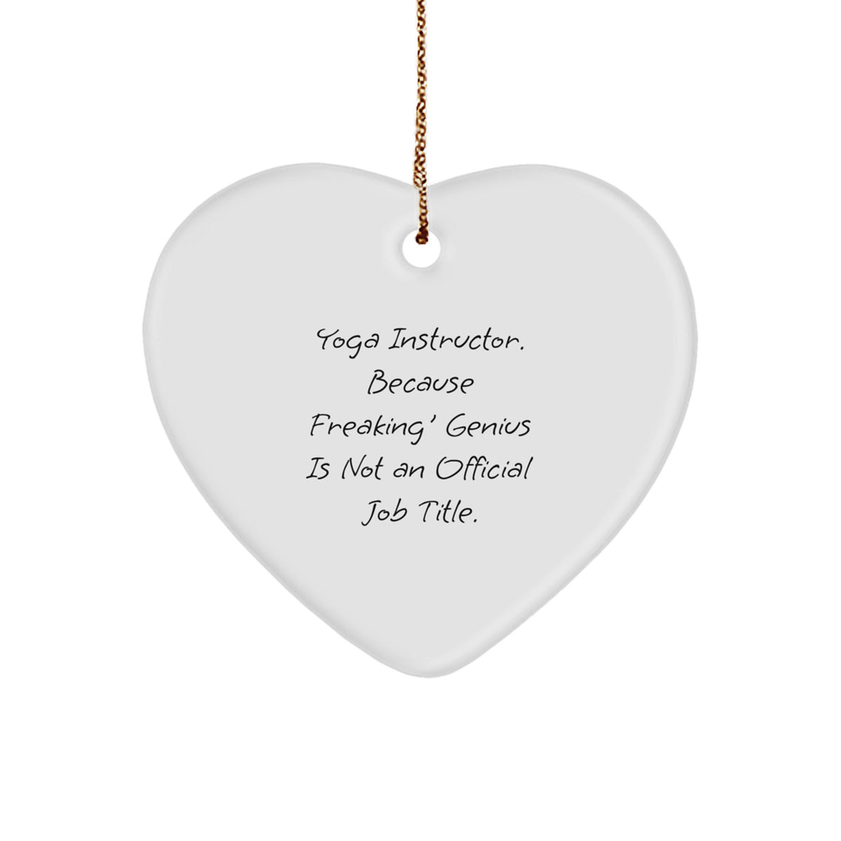 Christmas Gift for Her Yoga Instructor Heart Ornament Present - Image 1