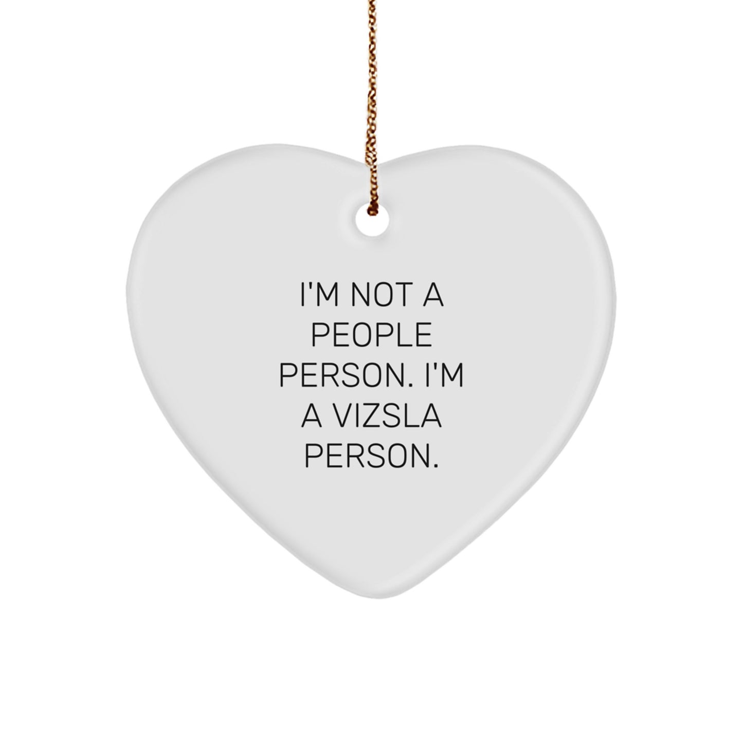 Funny Vizsla Dog Lover Gift, Vizsla Dog Heart Ornament, Gifts from Family to Vizsla Dog Owner for Christmas Unique Gifts - Image 1