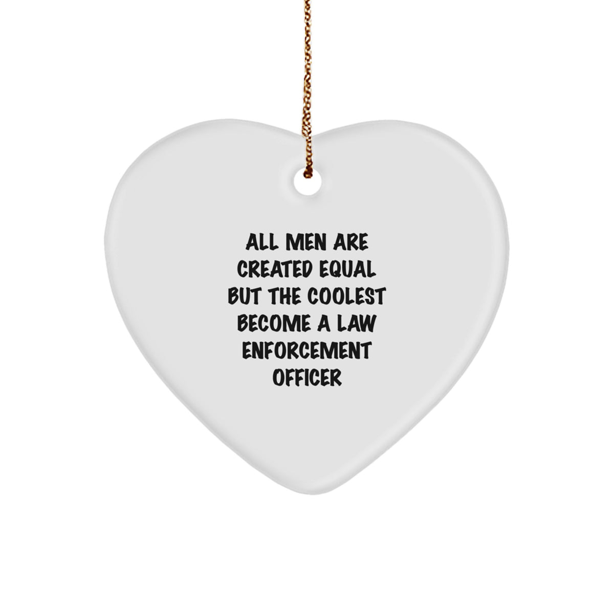 Law Enforcement Officer Heart Ornament for Neighbors Christmas Unique Gift - Image 1