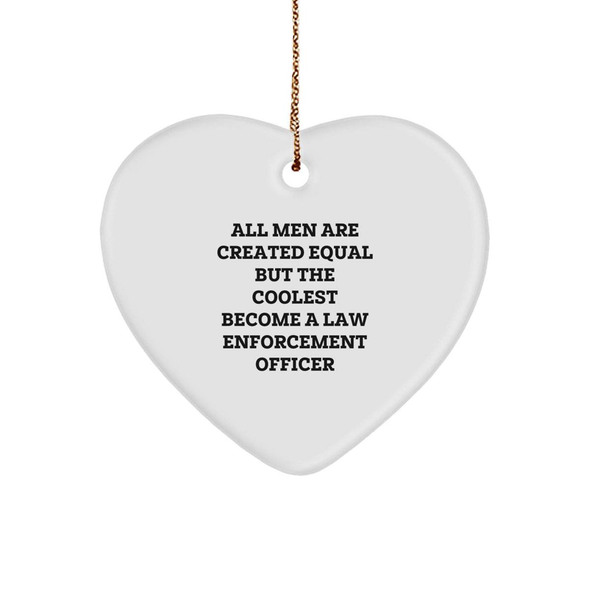 Christmas Unique Gift Law Enforcement Officer Heart Ornament for Teens - Image 1