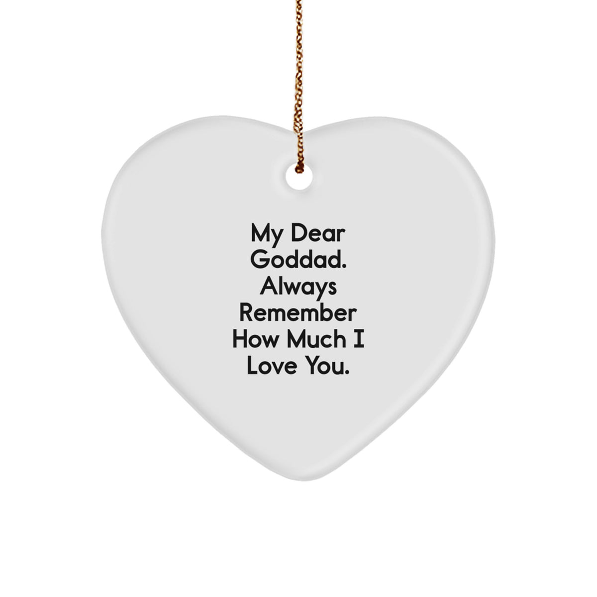 Heartfelt Gift for Friends Novelty Christmas Ornament for Goddad - Image 1