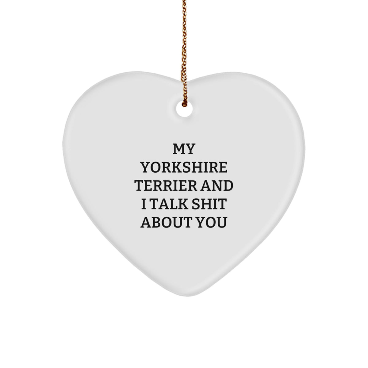 Yorkshire Terrier Keepsake Christmas Ornament for Him Gift - Image 1