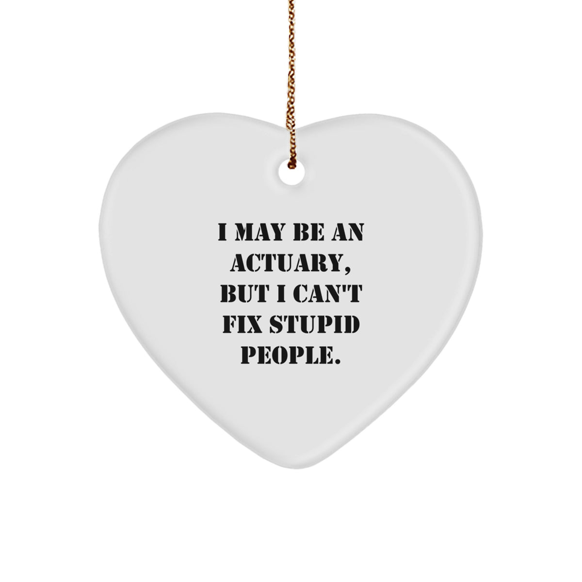 Actuary Heart Ornament Keepsake for Him Christmas Gift - Image 1