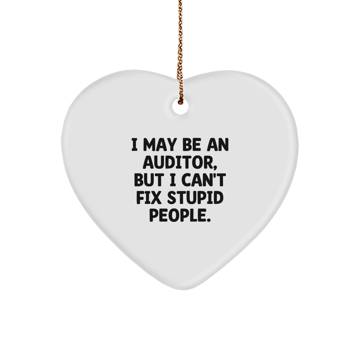 Funny Auditor Heart Ornament Gifts from Men to Coworkers - Christmas Unique Gifts for Auditor Friends and Family - Image 1