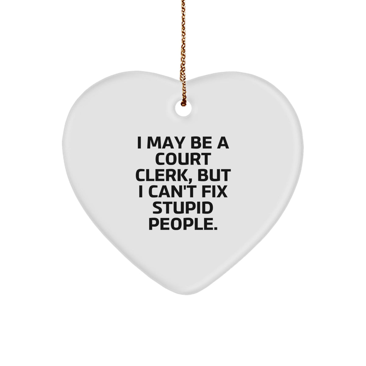 Court Clerk Keepsake Christmas Ornament for Him Gift - Image 1