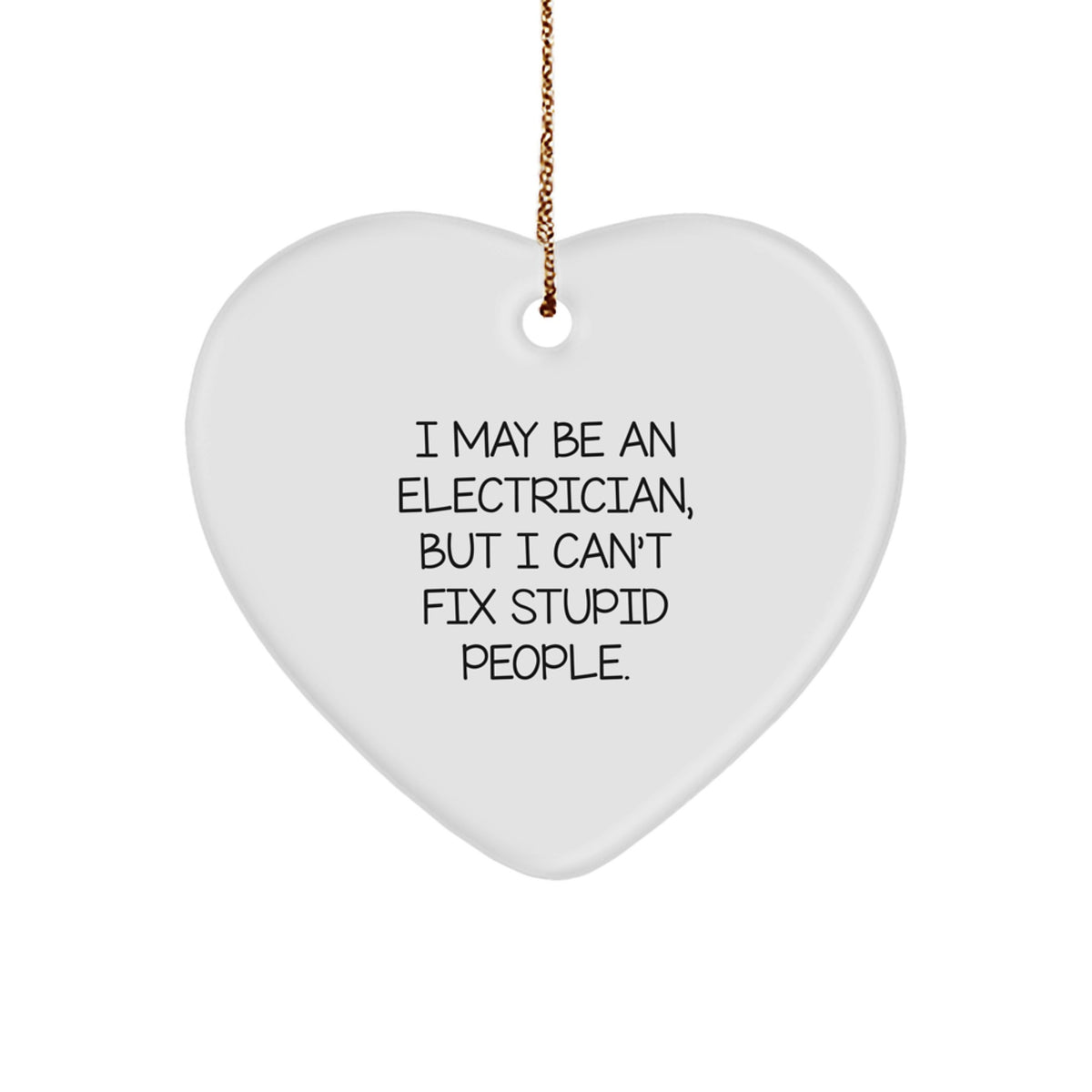 Christmas Unique Gift for Her Electrician Heart Ornament Cute Present - Image 1