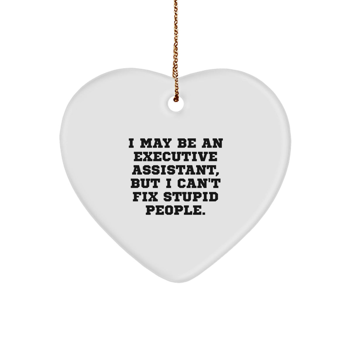 Family Treasure Executive Assistant Heart Christmas Ornament Gift - Image 1