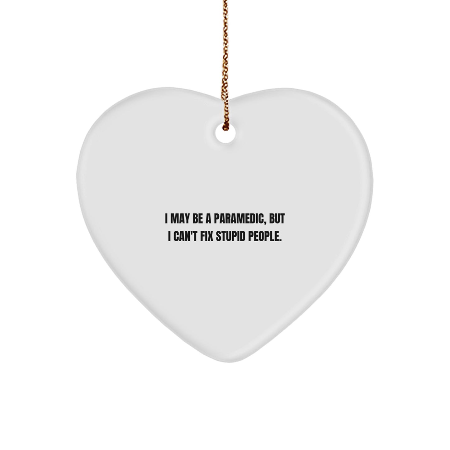 Funny Rescue Worker Heart Ornament Gifts from Men for Rescue Worker Friends, Christmas Unique Gifts - Image 1