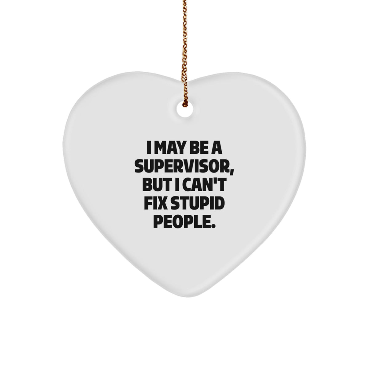 Christmas Gift for Her Supervisor Heart Ornament Present - Image 1