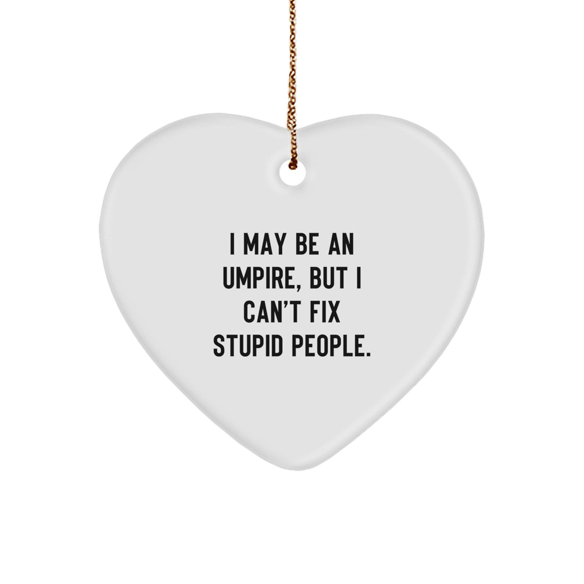 Christmas Gift for Her Umpire Heart Ornament Present - Image 1