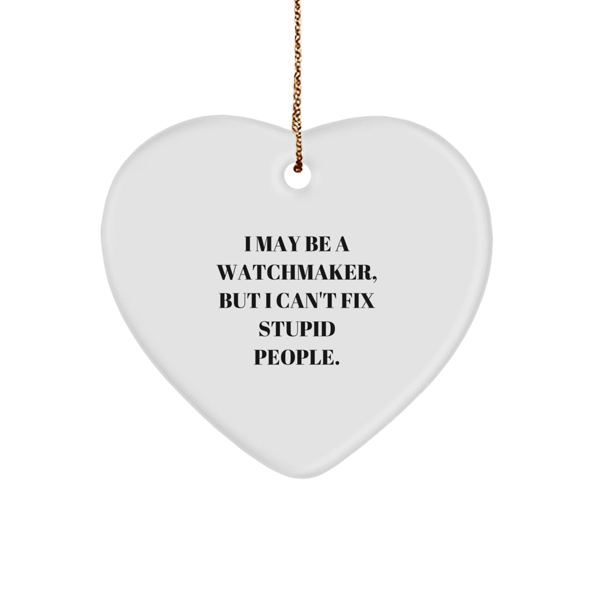 Watchmaker Keepsake Heart-Shaped Christmas Ornament for Him Gift - Image 1