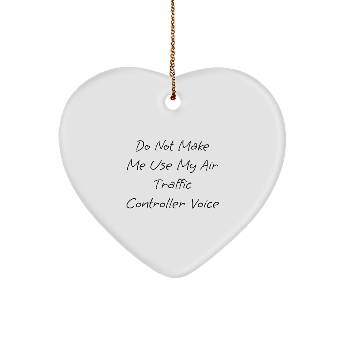 Air Traffic Controller Heart Ornament for Family Treasure Christmas Gift - Image 1