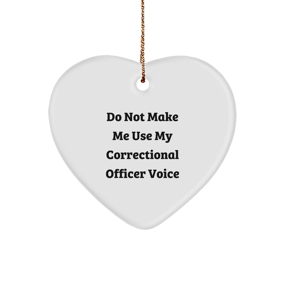 Christmas Gift for Her Correctional Officer Heart Ornament Present - Image 1