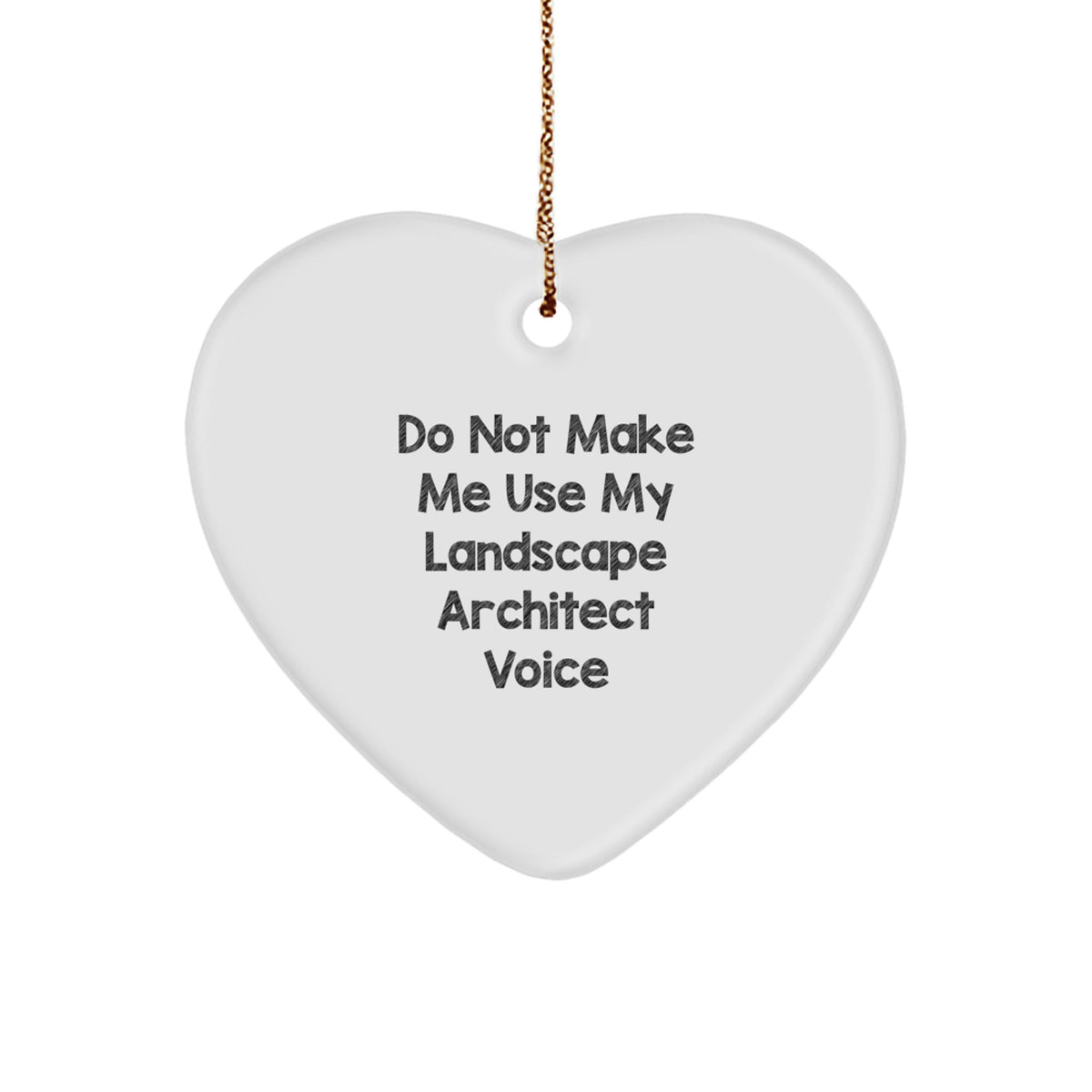 Landscape Architect Heart Ornament for a Best Friend Christmas Gift - Image 1