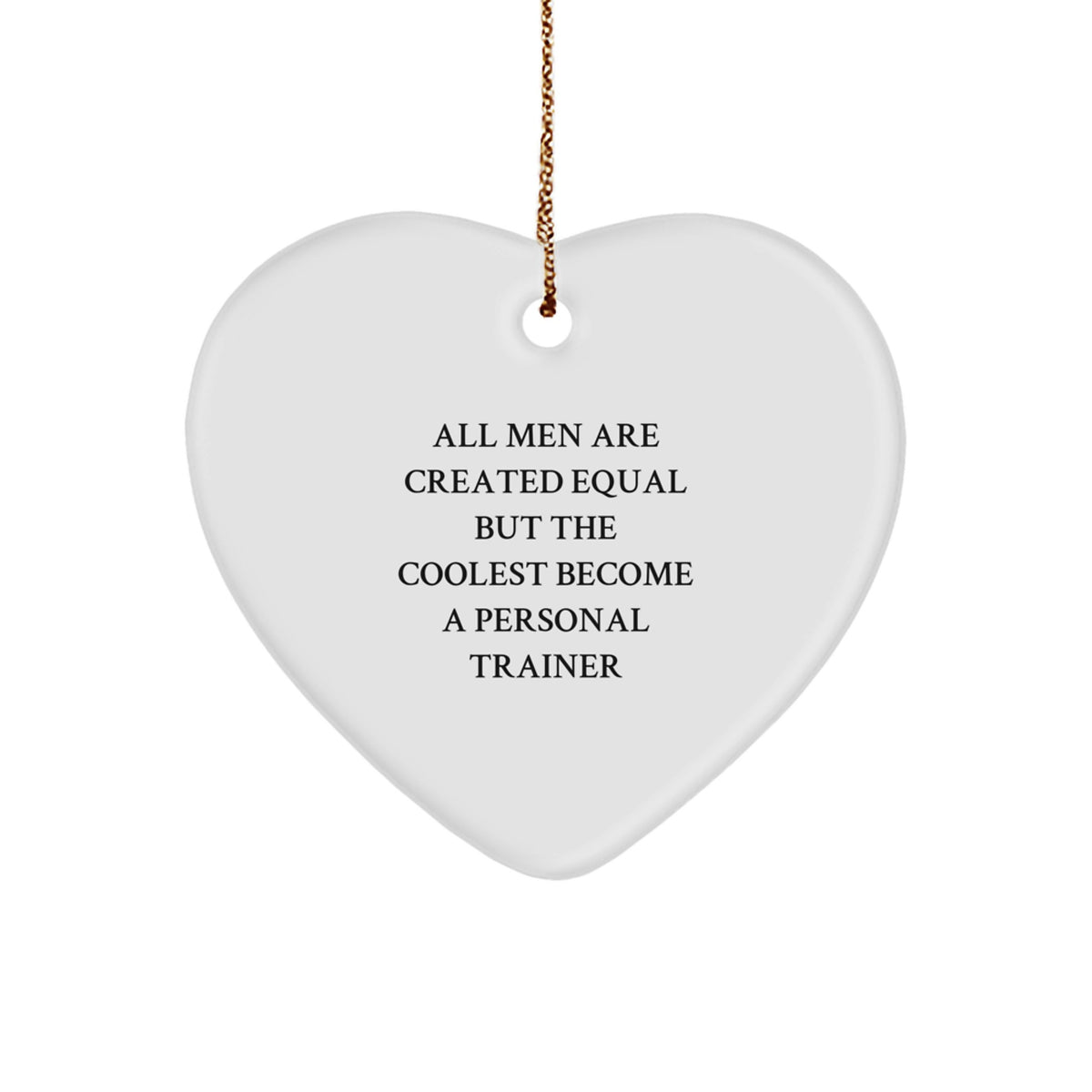 Funny Personal Trainer Gifts, Heart Ornament for Men, Gifts from Friends, Christmas Unique Gifts for Personal Trainer - Image 1