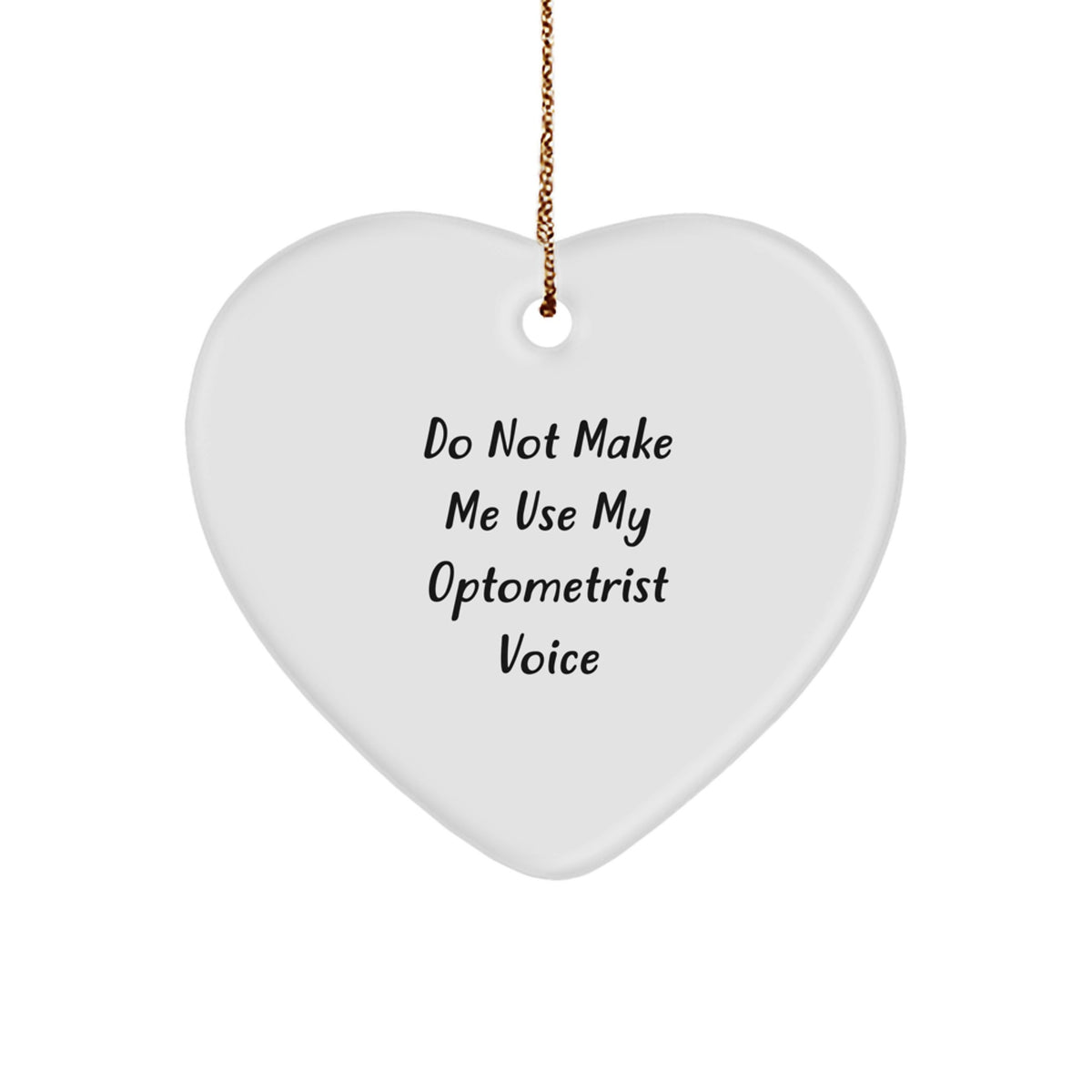 Optometrist Heart Christmas Ornament Gift for Coworkers – MDF, Finish - Image 1