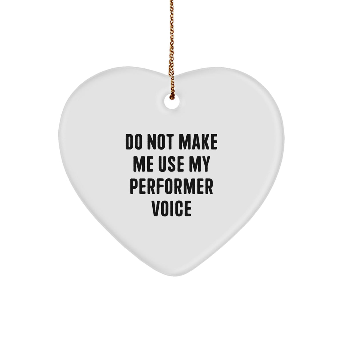 Performer Heart Ornament Christmas Gift Idea for Coworkers - Image 1