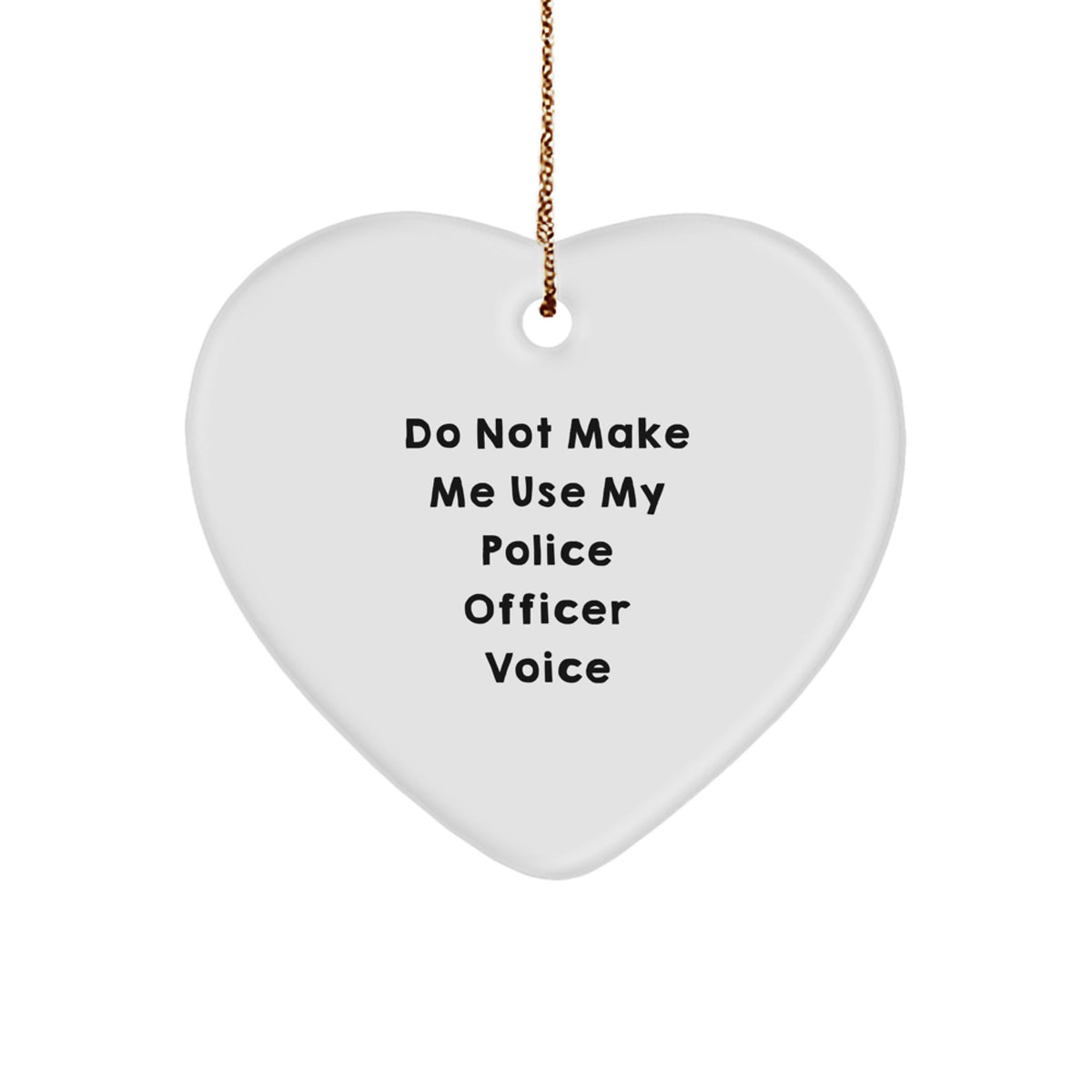 Christmas Gift for Her Police Officer Heart Ornament Present - Image 1