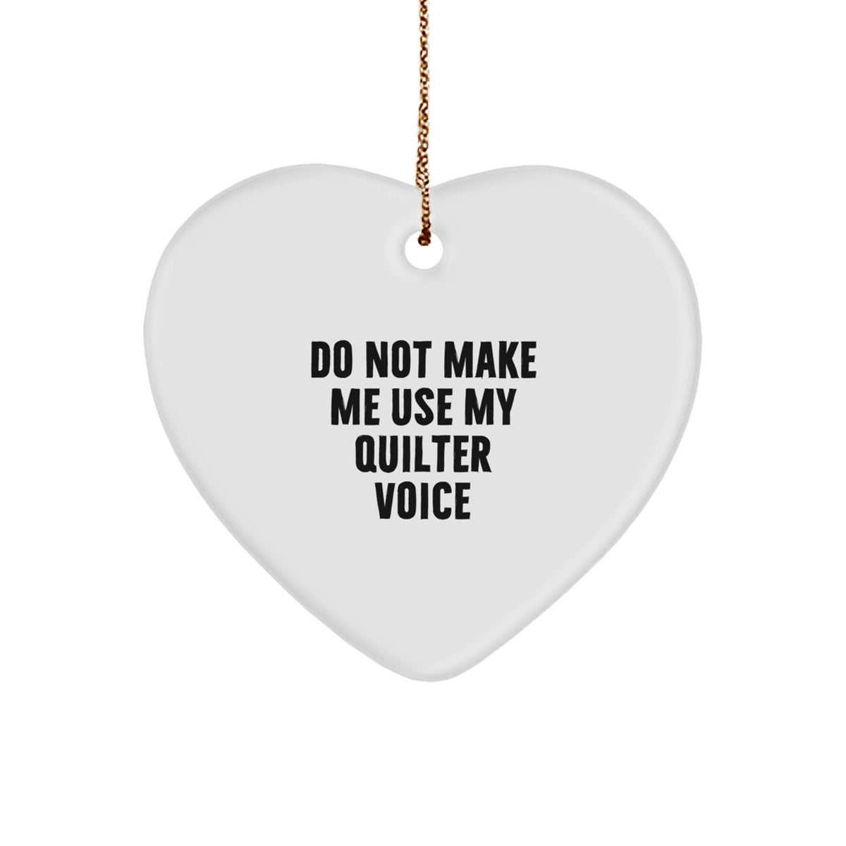 Quilter Heart Ornament for a Best Friend Companion Christmas Gift - Image 1