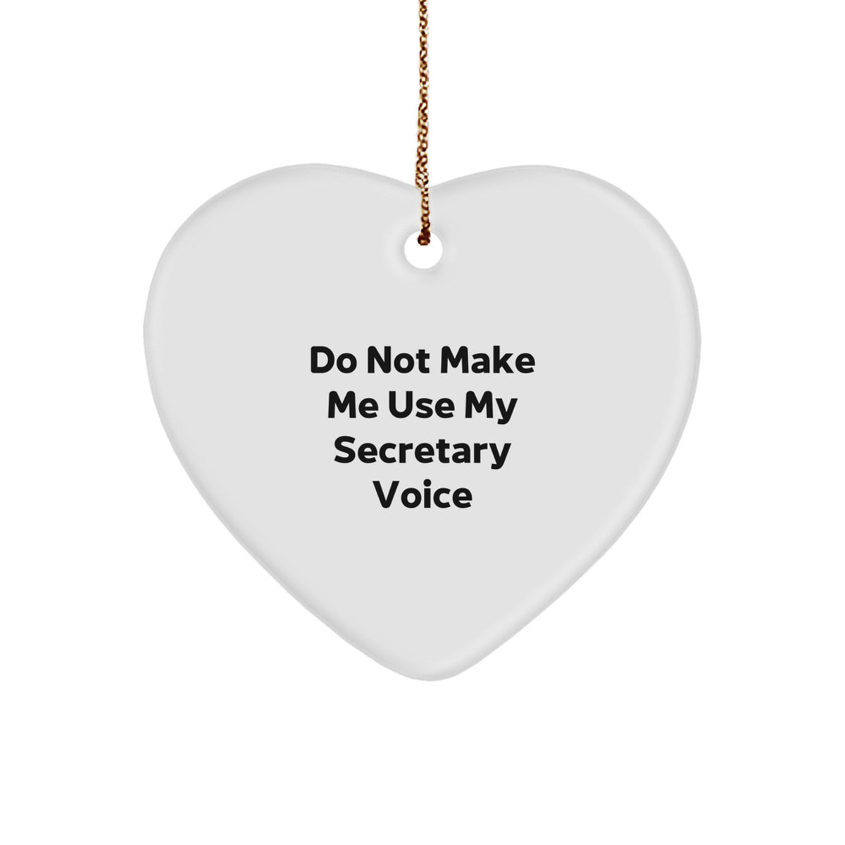 Secretary Heart Ornament Idea for Coworkers Holiday Christmas Gift - Image 1