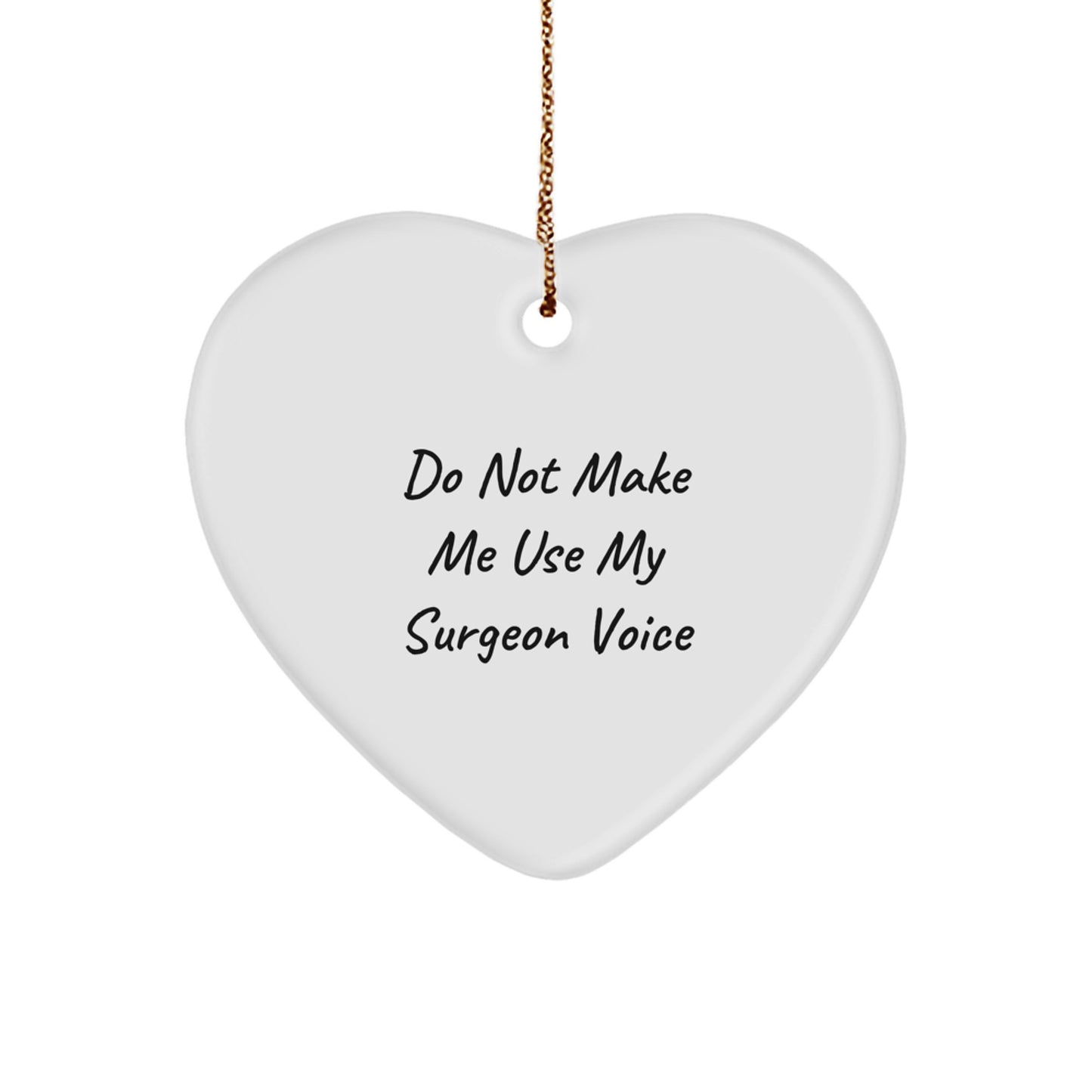 Funny Surgeon Gifts from Friends or Family for a Surgeon Heart Ornament Christmas Unique Decoration - Image 1