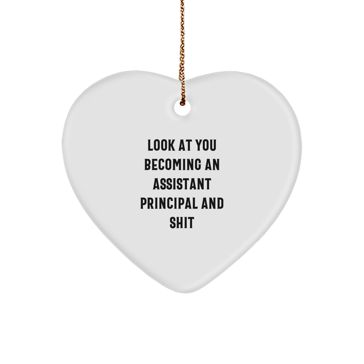 Assistant Principal Heart Ornament for a Best Friend Christmas Gift - Image 1