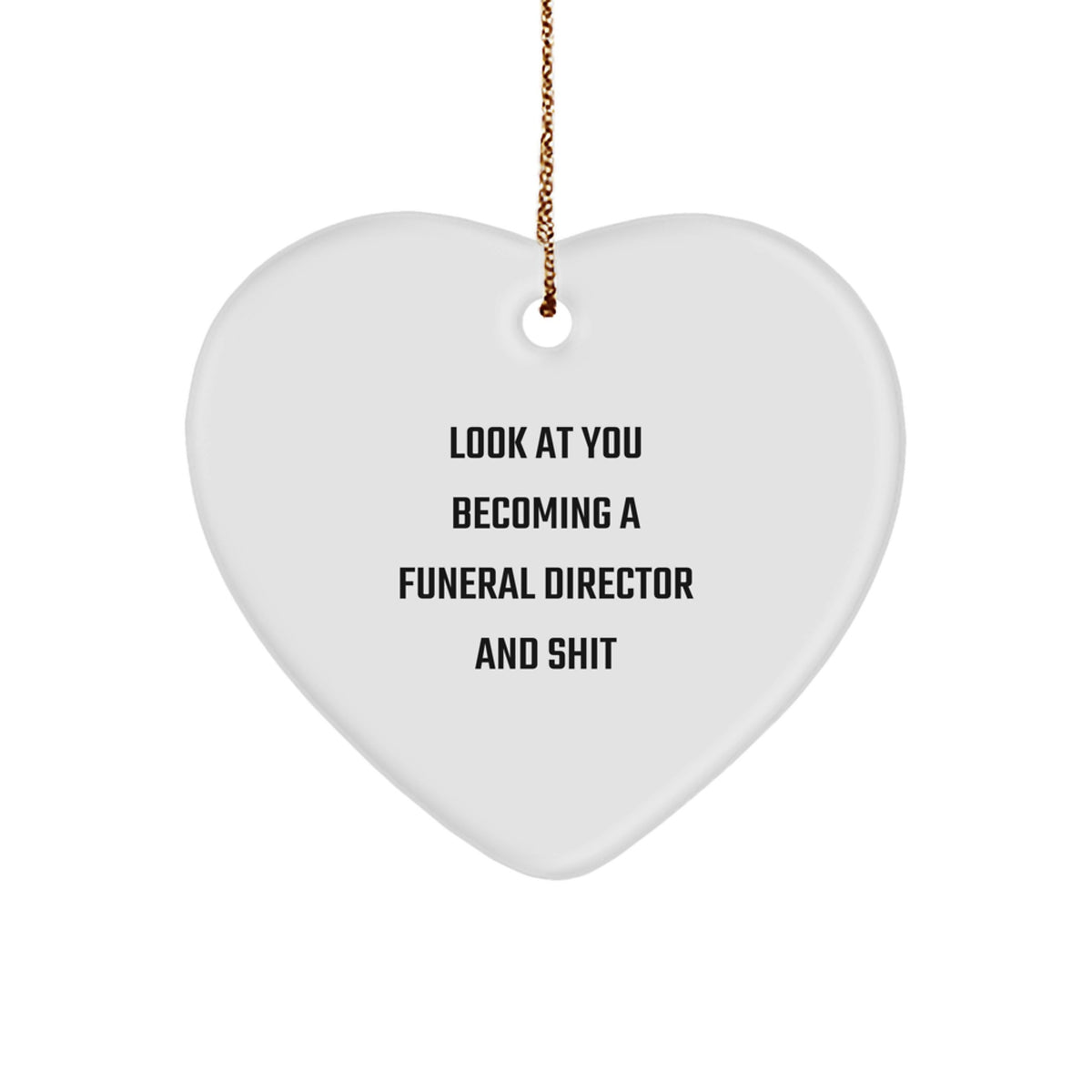 Funeral Director Heart Ornament Collectible Christmas Gift for Neighbors - Image 1