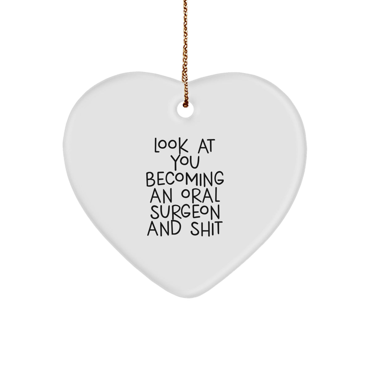 Christmas Gift for Her Oral Surgeon Heart Ornament Present - Image 1