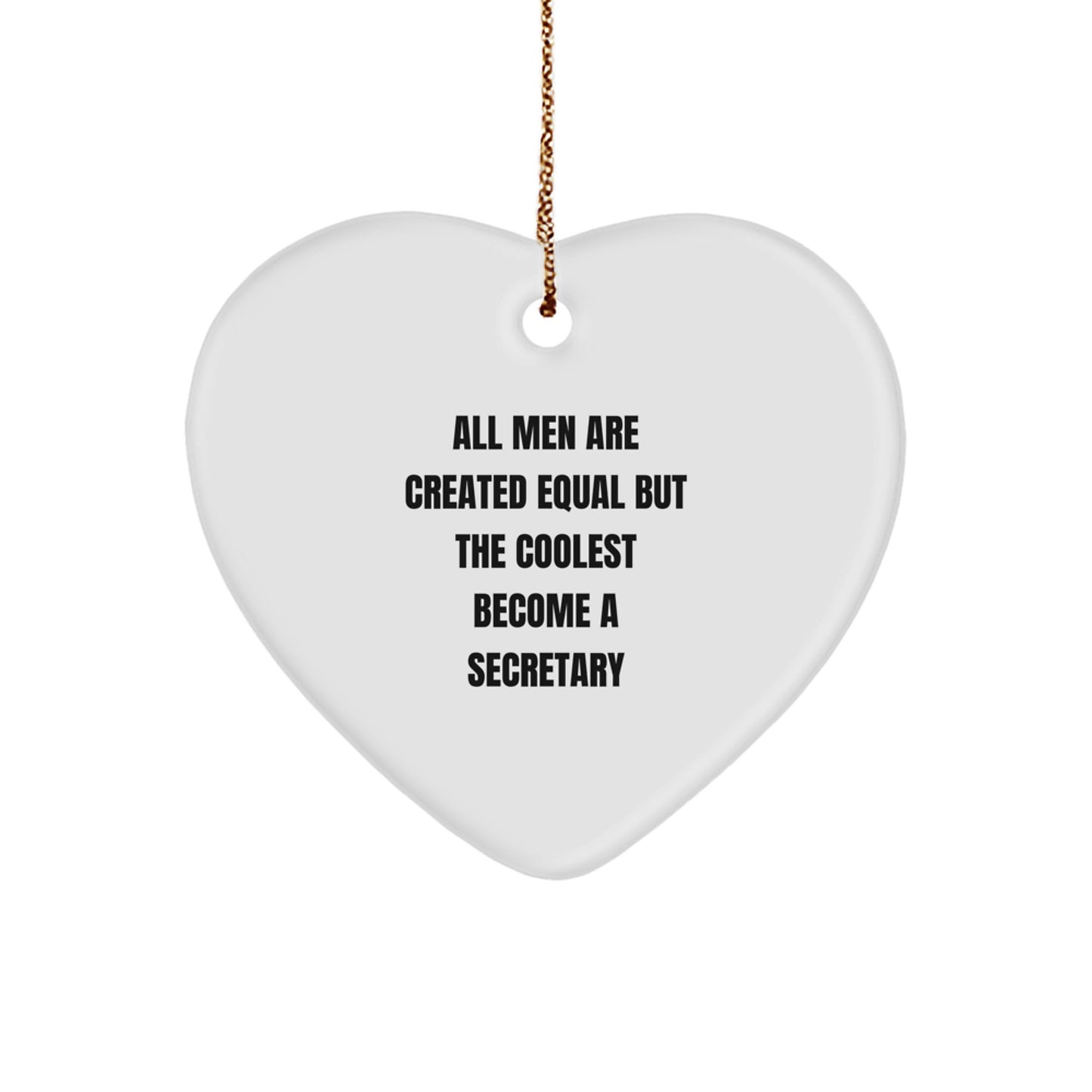 Funny Secretary Heart Ornament Gifts from Men for Men, Secretary Unique Christmas Unique Gifts for Women to Show Appreciation - Image 1