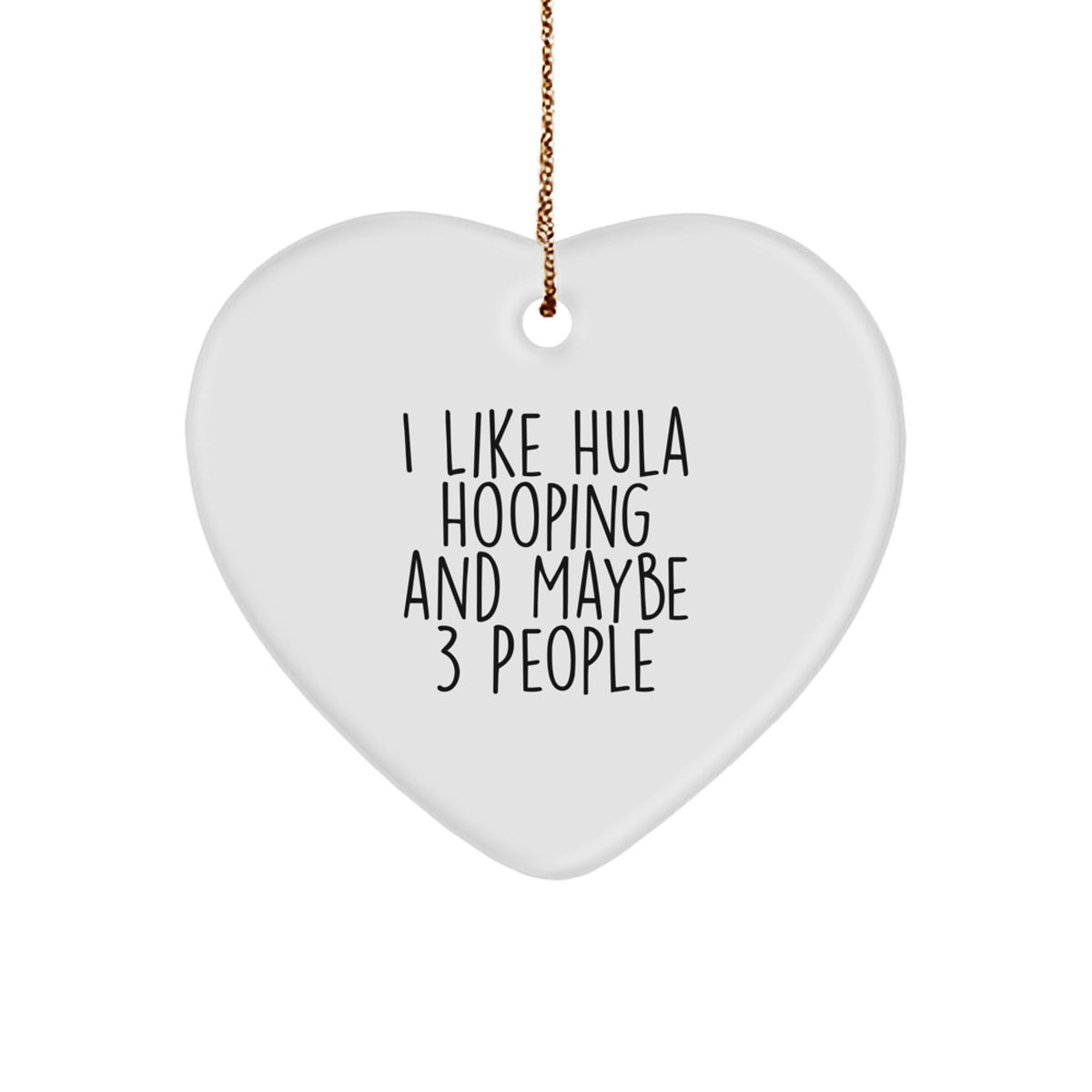 Favorite Hula Hooping Christmas Ornament Gift for Kids - I Like Hula - Image 1