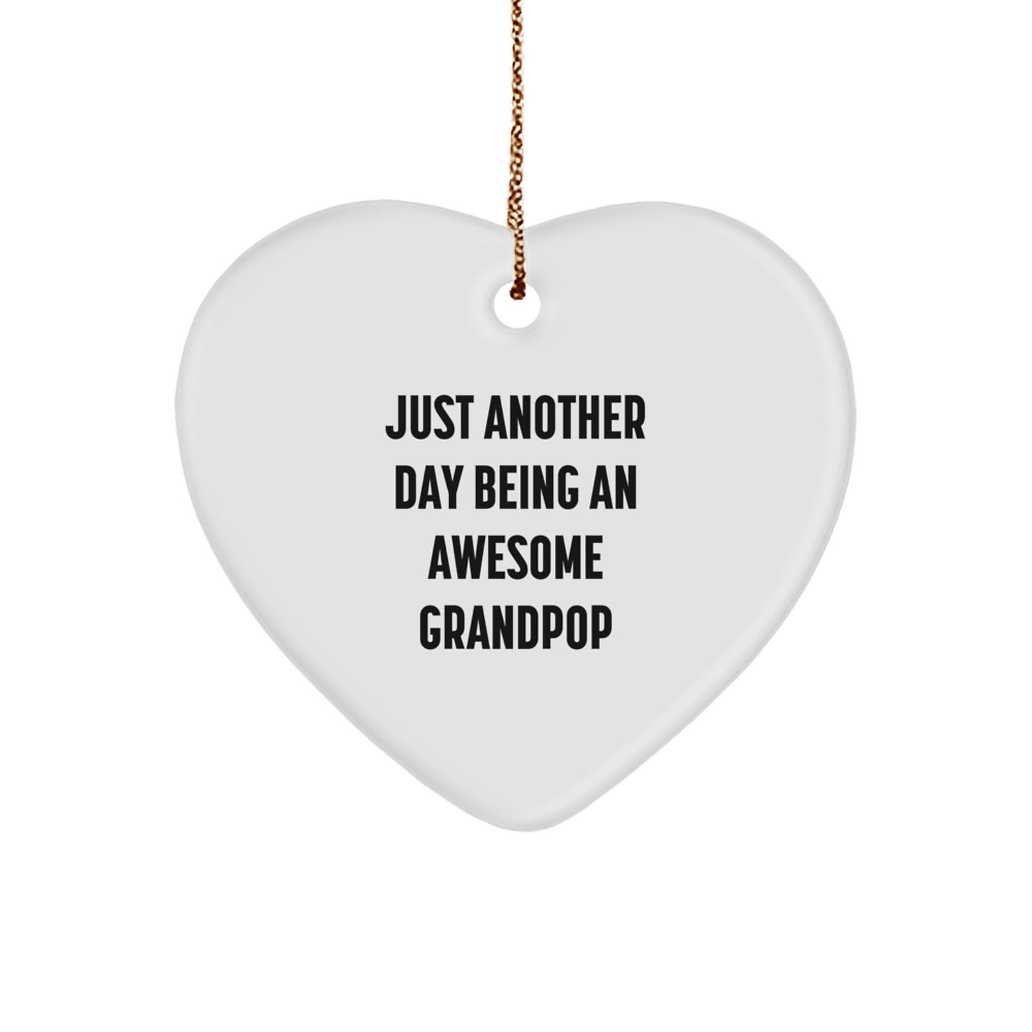 Grandpop Gifts from Men - Funny Heart Ornament for Grandpop's Christmas Unique Gifts - Image 1