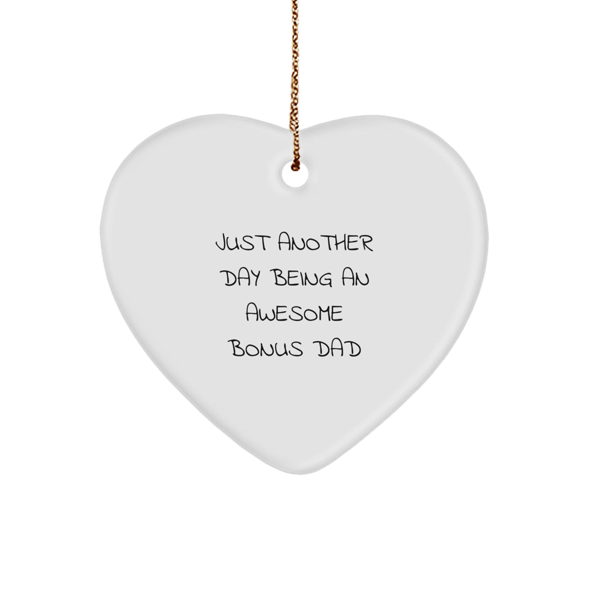 Bonus Dad Favorite Heart-Shaped Christmas Ornament for a Sibling Gift - Image 1