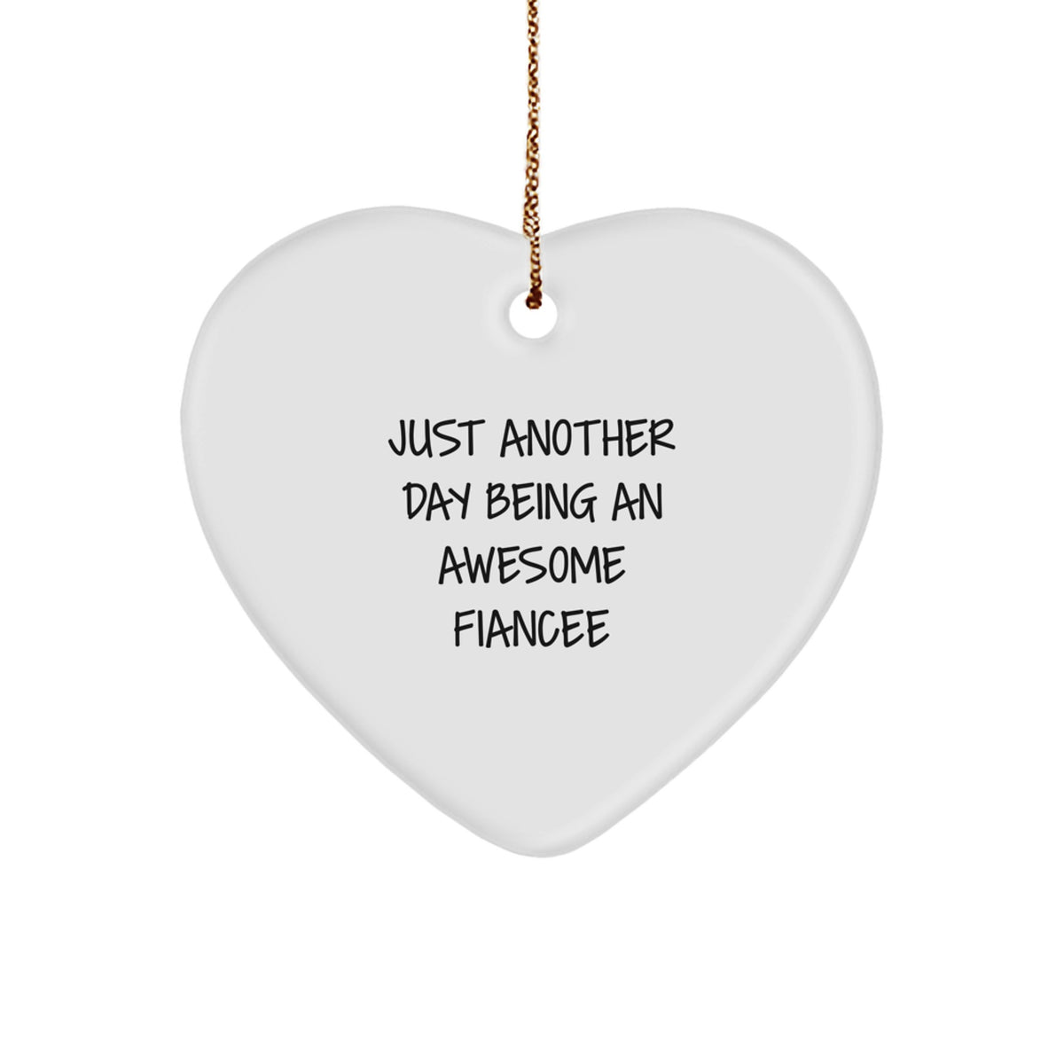 Whimsical Fiancee Novelty Christmas Ornament for Friends Gift - Image 1