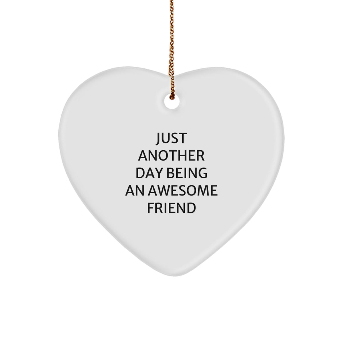 Playful Friend Heart Christmas Ornament for Roommates Memento Gift - Image 1